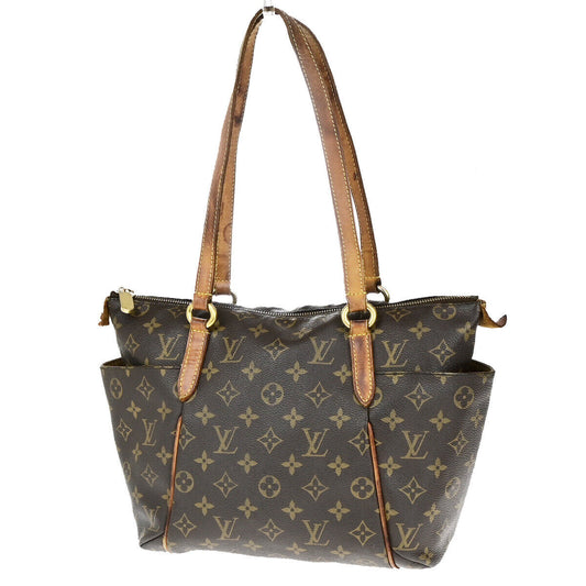 LOUIS VUITTON Logo Totally PM Shoulder Bag Monogram Leather Brown M56688 38YG508