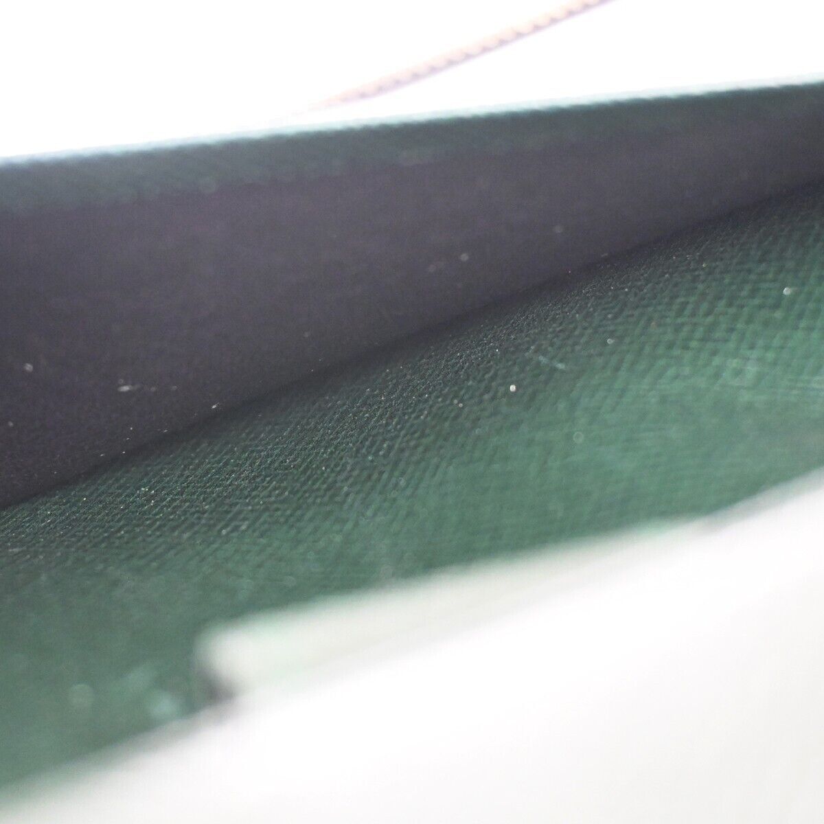 LOUIS VUITTON Travel Case Long Bifold Wallet Taiga Leather Epicea Green 63GA195