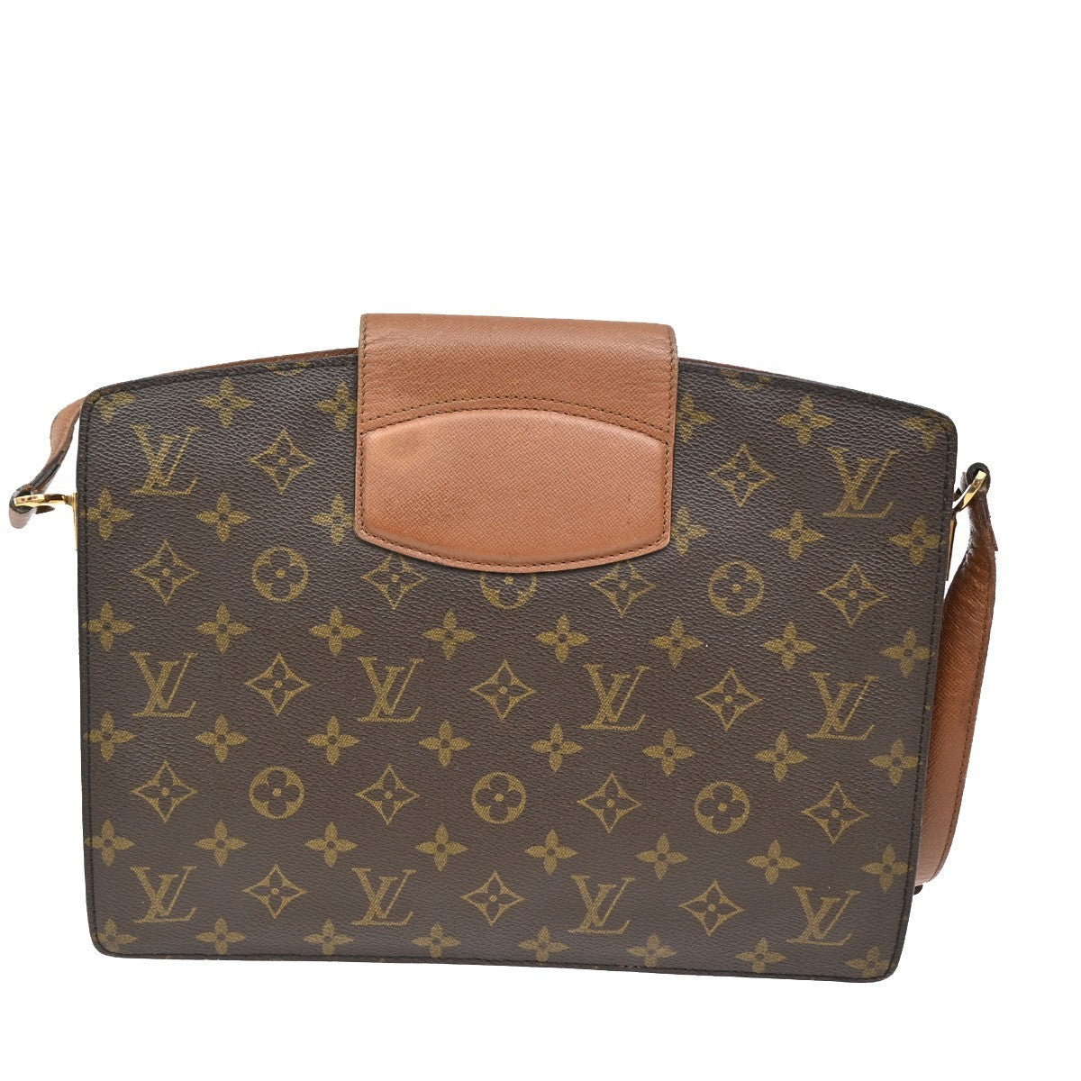 LOUIS VUITTON Courcelles Shoulder Bag Monogram Leather Brown M51375 30KB628