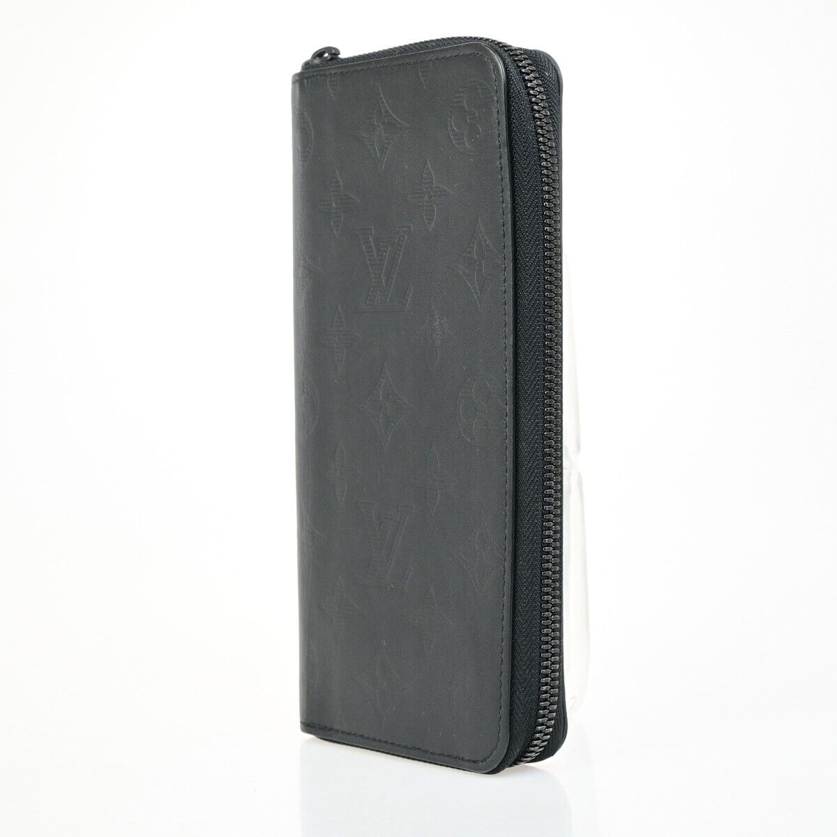 LOUIS VUITTON Vertical Long Zippy Wallet Monogram Shadow Black M62902 62FB267