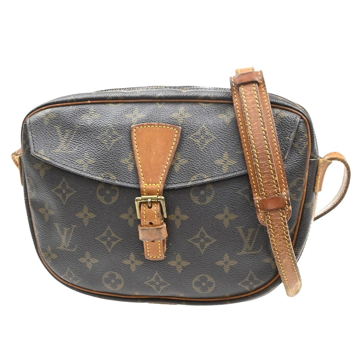 LOUIS VUITTON Jeune Fille MM Shoulder Bag Monogram Leather Brown M51226 67MA539