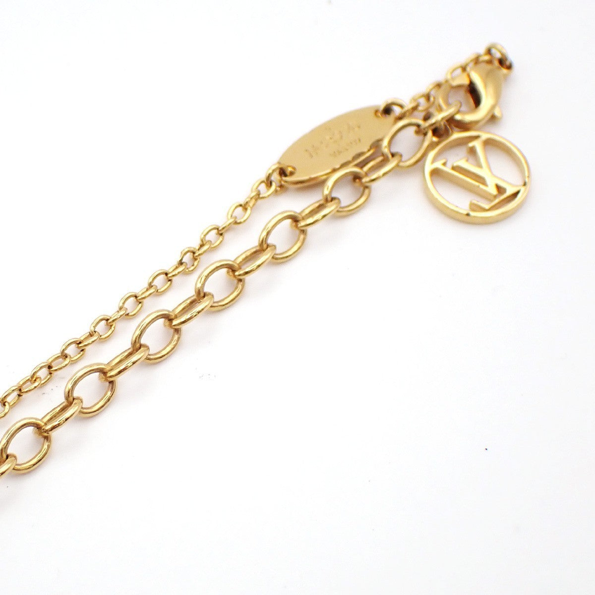 LOUIS VUITTON Essential V Planet Necklace Rhinestone GHW M68920 37EG281
