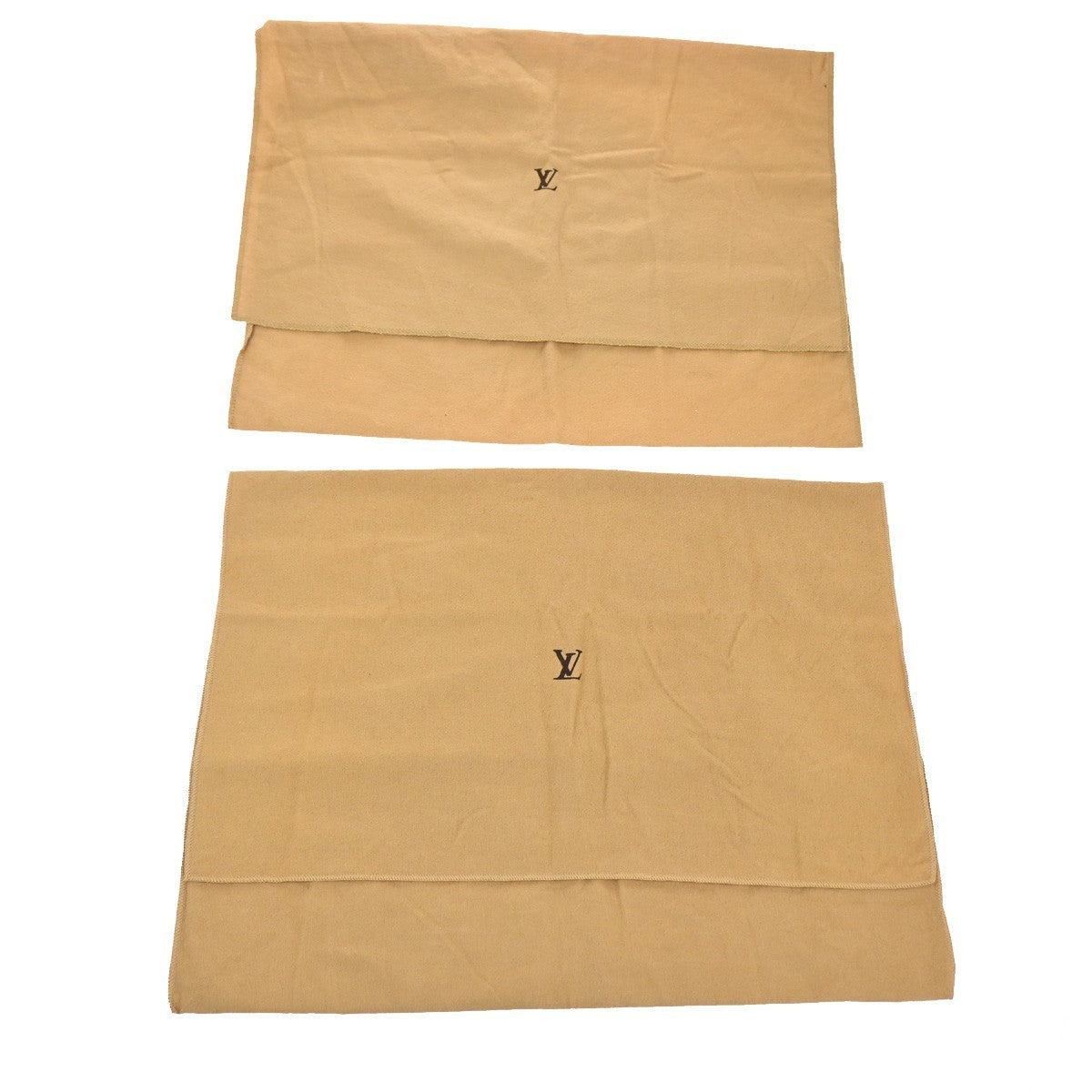 LOUIS VUITTON Logo 10 Set Dust Bag Drawstring Canvas Cotton Beige Brown 09MA430