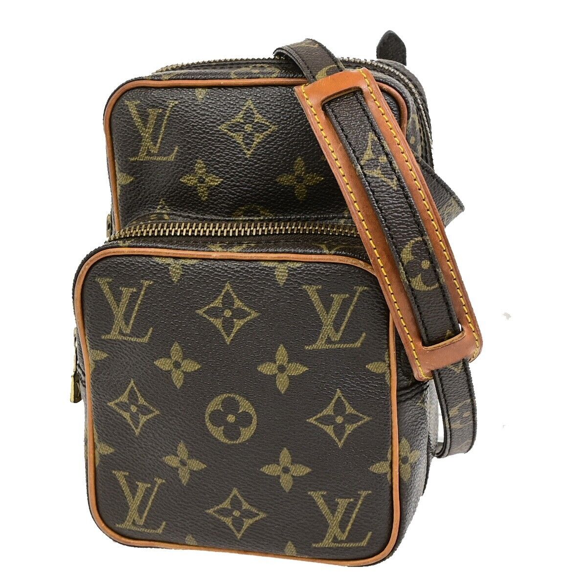LOUIS VUITTON Mini Amazon Shoulder Bag Monogram Leather Brown M45238 70FB369