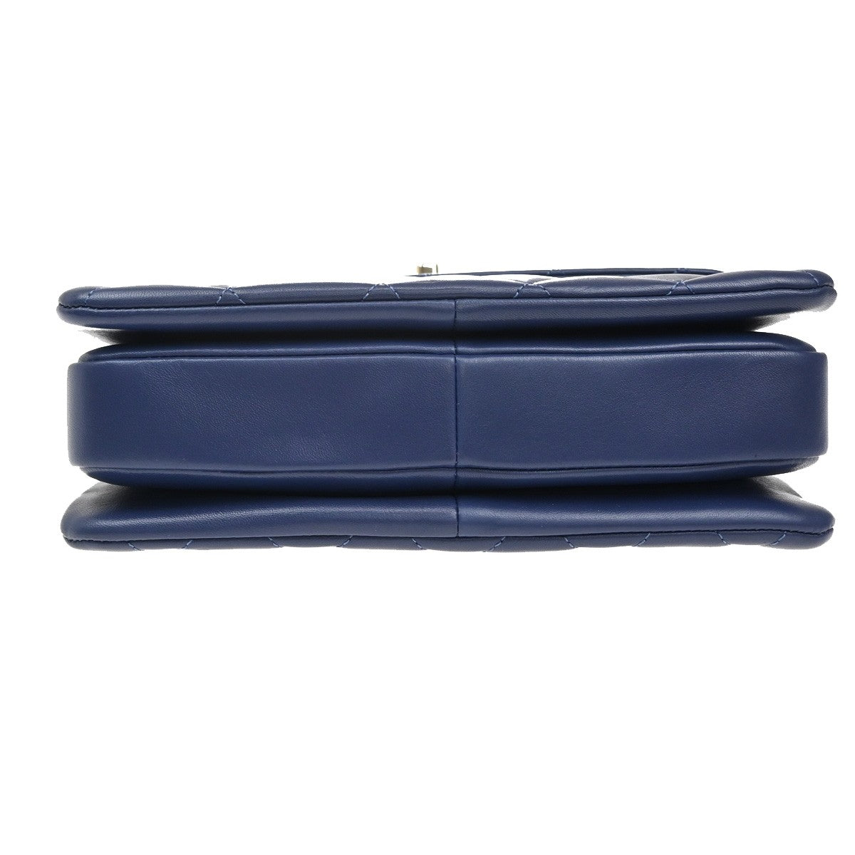 CHANEL Trendy CC Top Handle Chain Shoulder Hand Bag Leather Blue GHW 770RL385
