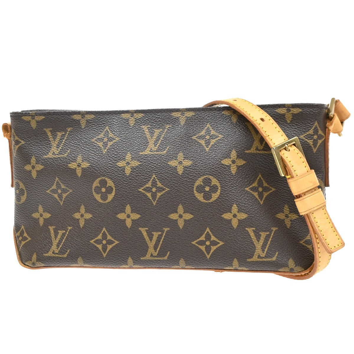 LOUIS VUITTON Logo Trotteur Shoulder Bag Monogram Leather Brown M51240 61SA037