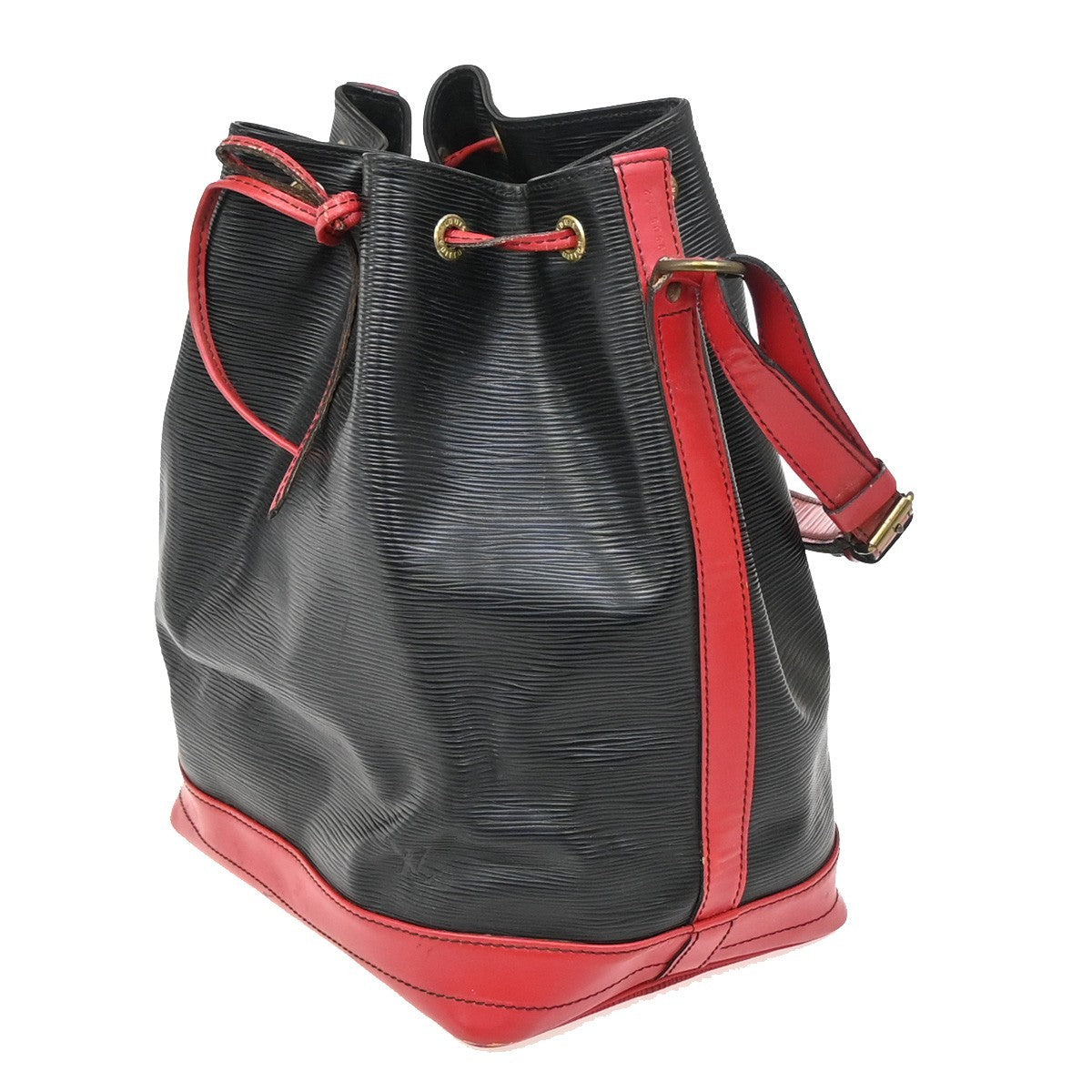 LOUIS VUITTON Noe GM Bicolor Shoulder Bag Epi Leather Black Red  M44017 32KB811