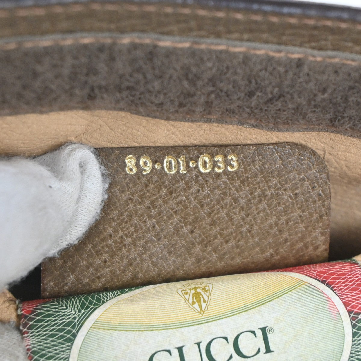 GUCCI GG Pattern Sherry Clutch Hand Bag PVC Leather Brown Italy 05TA586