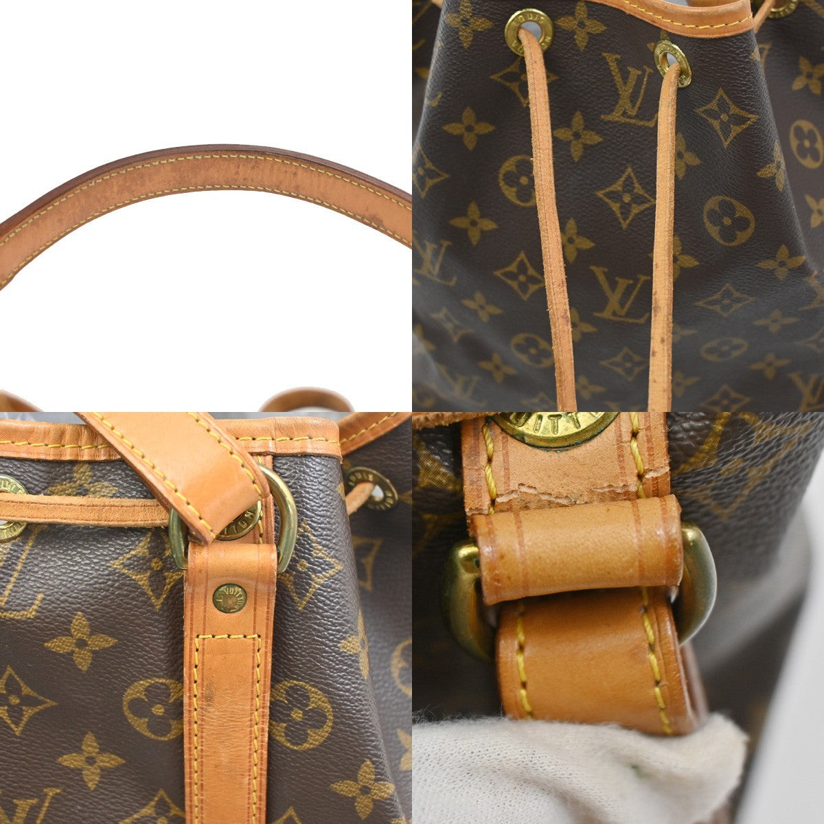LOUIS VUITTON Petit Noe Drawstring Shoulder Bag Monogram Leather M42226 73ZA172