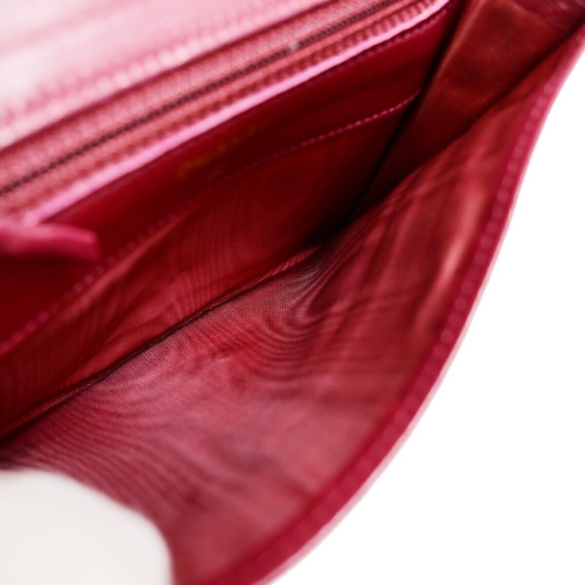 CHANEL CC Bifold Wallet Caviar Skin Leather Bordeaux GHW Italy Vintage 69EB229