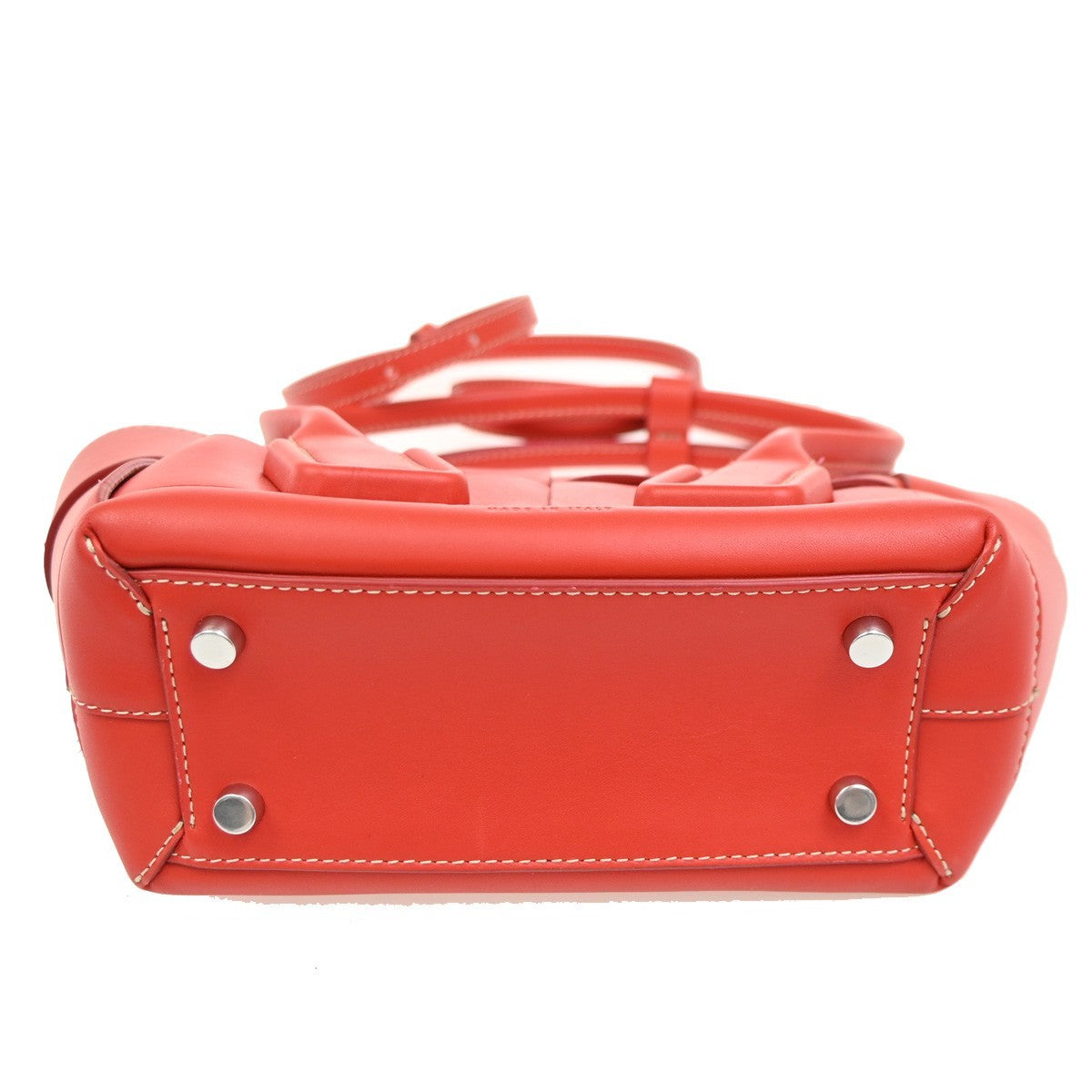 BOTTEGA VENETA Arco 2Way Shoulder Bag Hand Bag Suede Leather Red Italy 689RL773