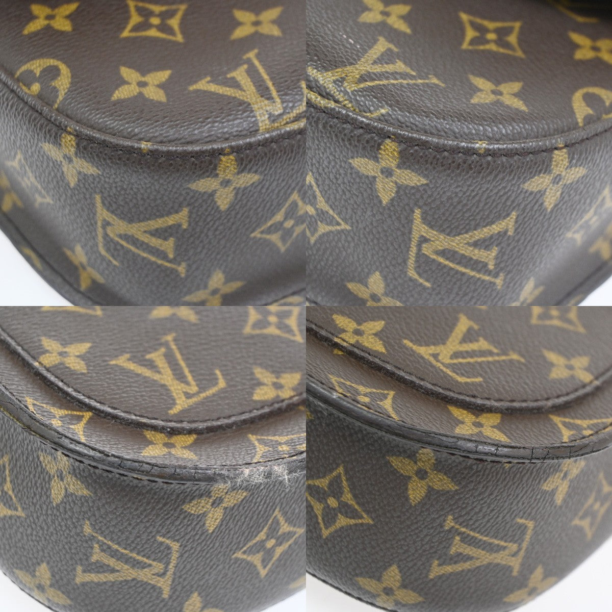 LOUIS VUITTON Saint Cloud GM Shoulder Bag Monogram Leather Brown M51242 82CA746