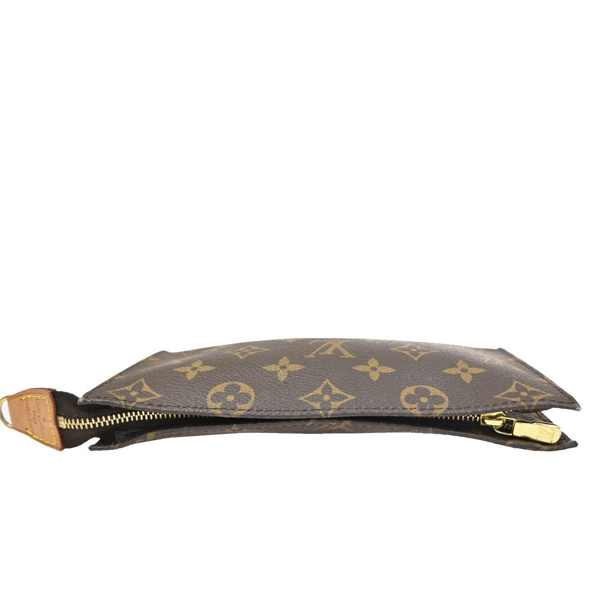 LOUIS VUITTON Logo BUCKET GM Pouch Bag Monogram Leather Brown France 60ZA160