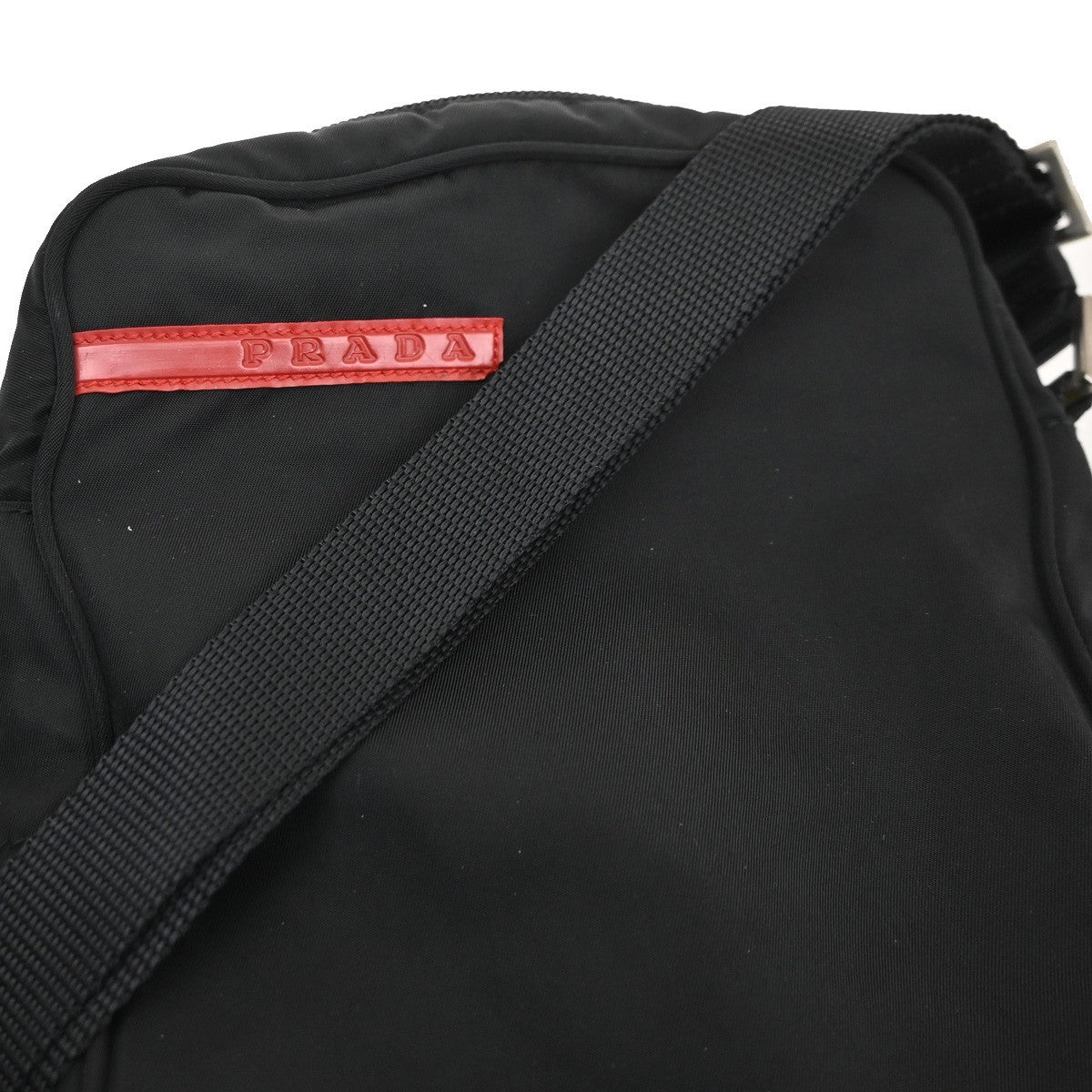 PRADA Sports  Logo Mini Shoulder Bag Cross body  Nylon Black Italy 07MA009