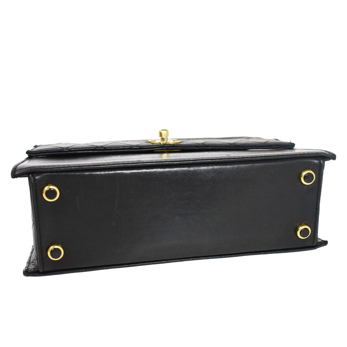 CHANEL CC Matelasse Chain Shoulder Bag Pouch Leather Black GHW Vintage 382RH612