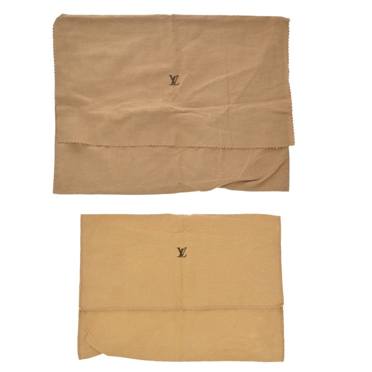 LOUIS VUITTON Logo 10 Set Dust Bag Drawstring Canvas Cotton Beige Brown 09KP300