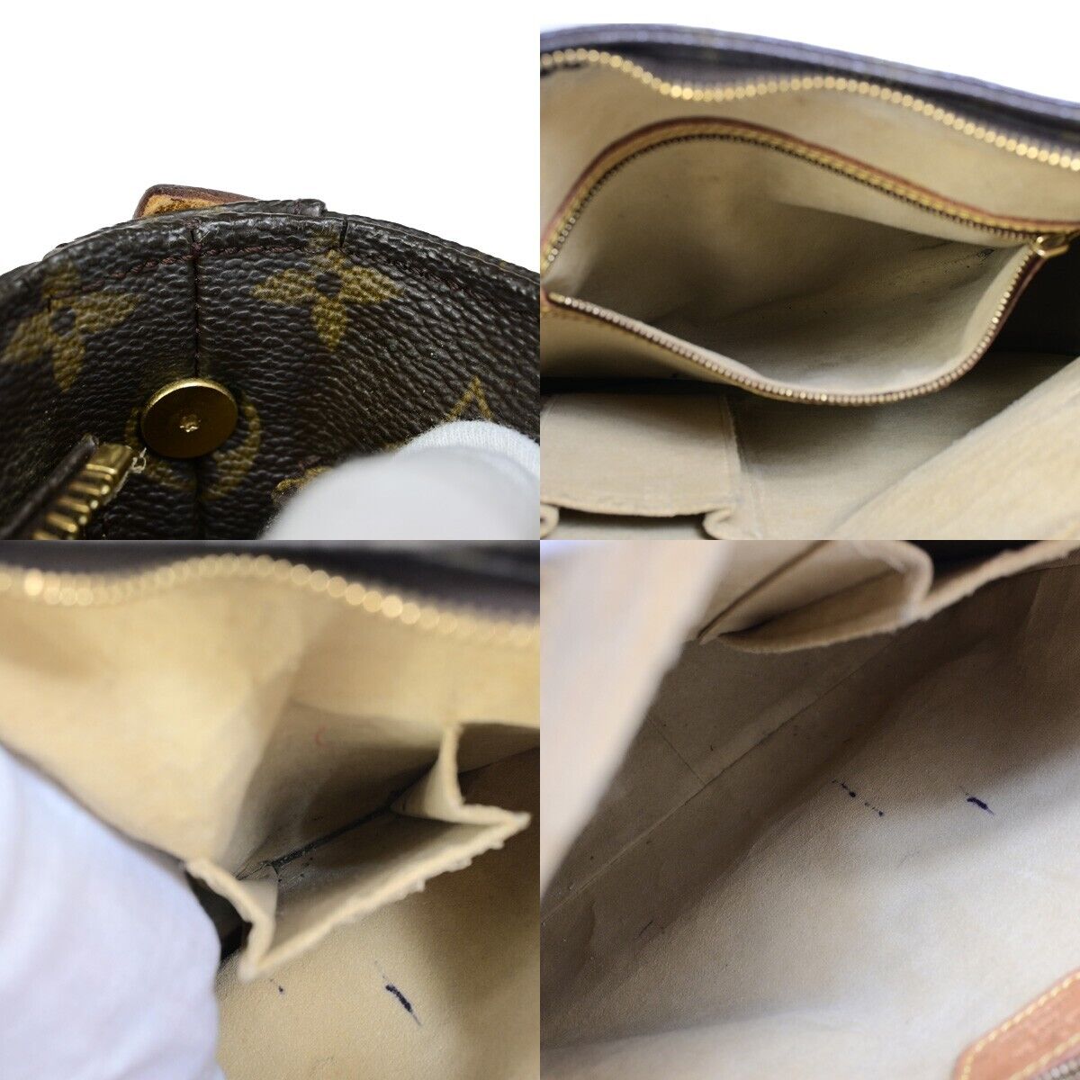 LOUIS VUITTON Logo Looping GM Shoulder Bag Monogram Leather Brown M51145 36EB697