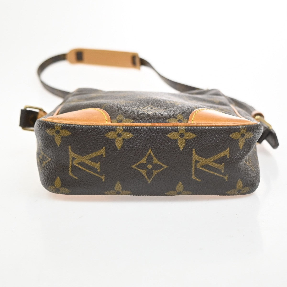 LOUIS VUITTON Danube Shoulder Bag Monogram Leather Brown USA M45266 32KC974
