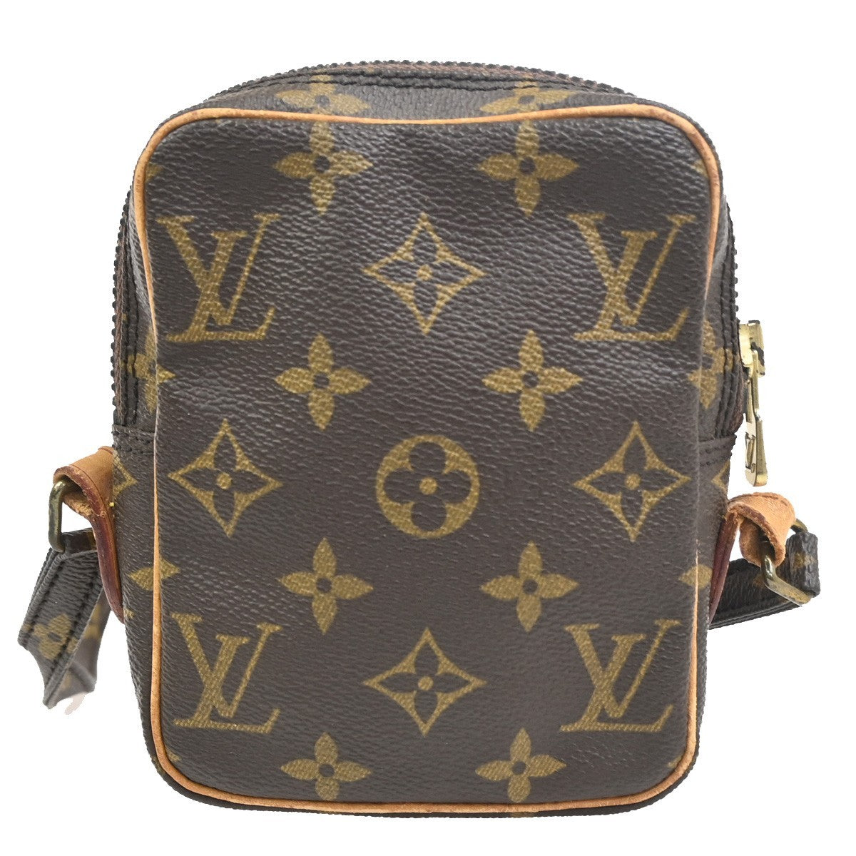 LOUIS VUITTON LV Mini Danube Shoulder Bag Monogram Leather Brown M45268 64KC840
