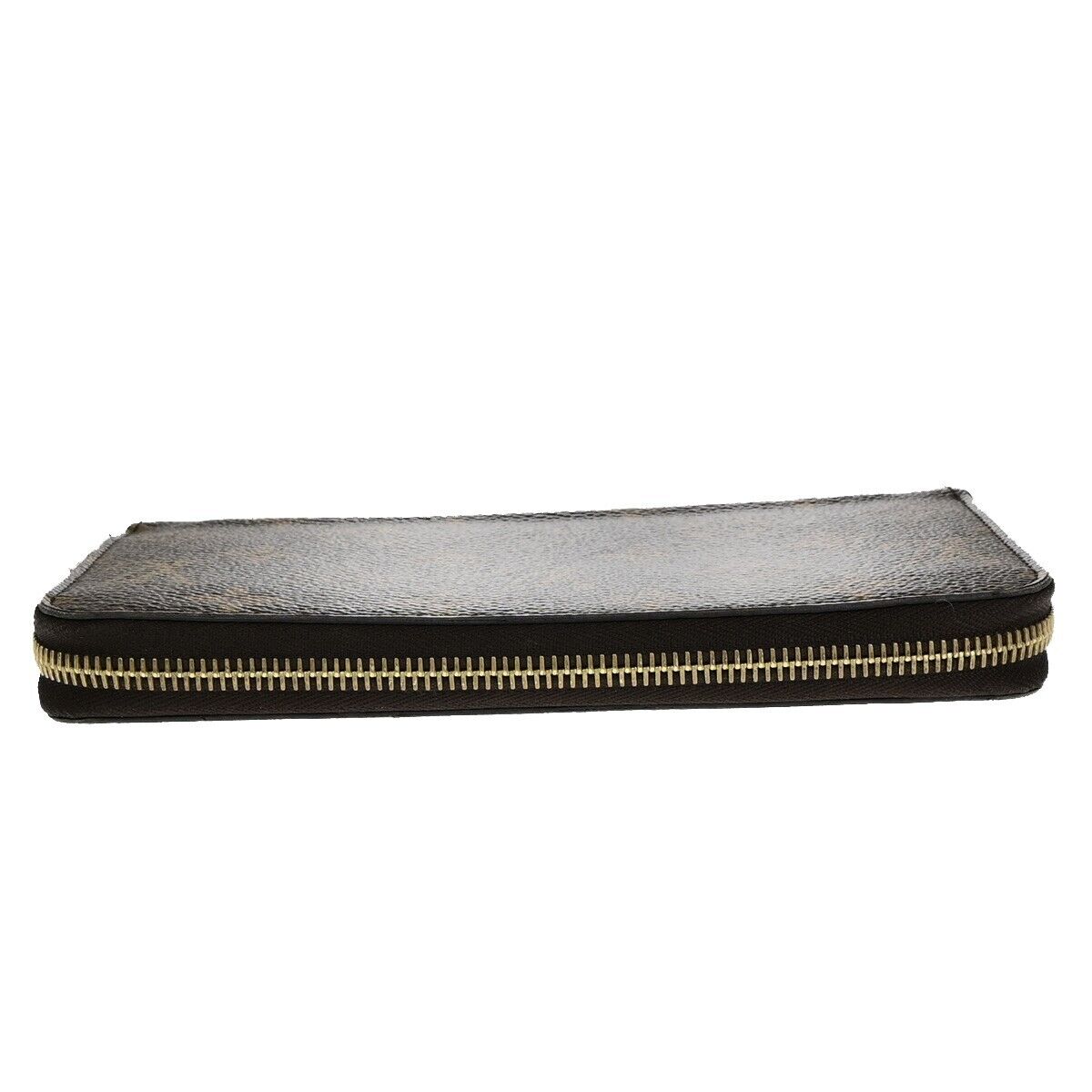 LOUIS VUITTON Zippy Long Wallet Monogram Leather Brown Fuchsia M41895 84EB839
