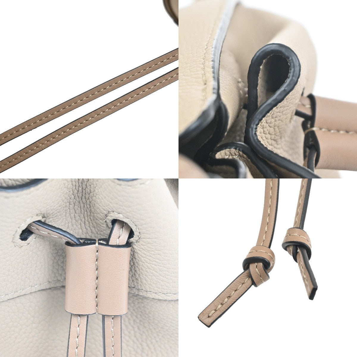 LOEWE Hammock Drawstring Mini 2way Shoulder Hand Bag Leather BE GHW 686RL946