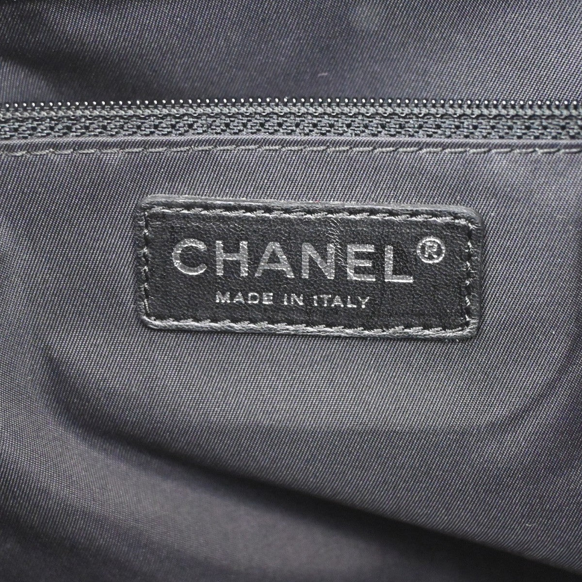 CHANEL CC Paris Biarritz GM Shoulder Bag Coating Canvas Leather BK SHW 689RL482