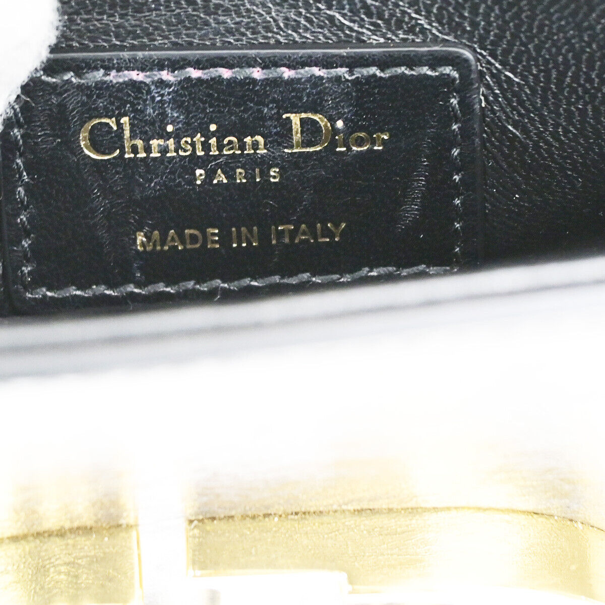 CHRISTIAN DIOR 30 Montaigne Box Shoulder Bag Calfskin Leather Black GHW 645RK712