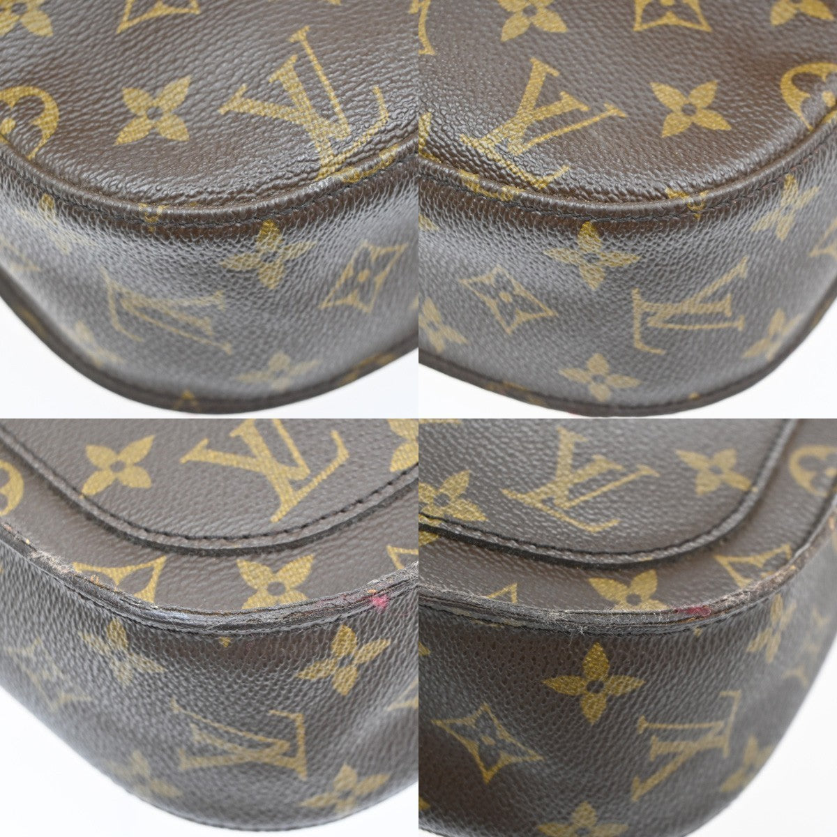 LOUIS VUITTON Saint Cloud GM Shoulder Bag Monogram Leather Brown M51242 86SA019