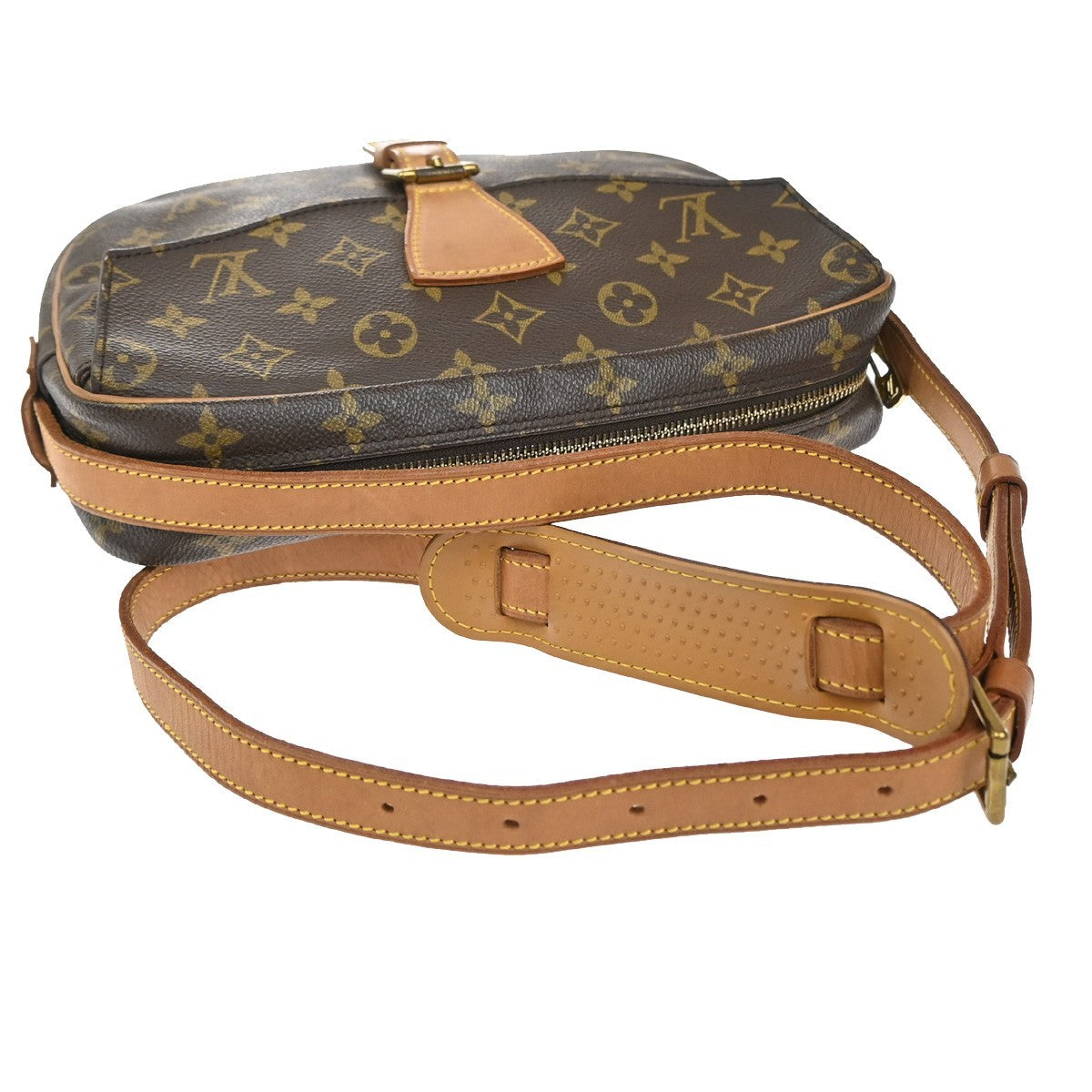 LOUIS VUITTON Jeune Fille GM Shoulder Bag Monogram Leather Brown M51225 32EF979