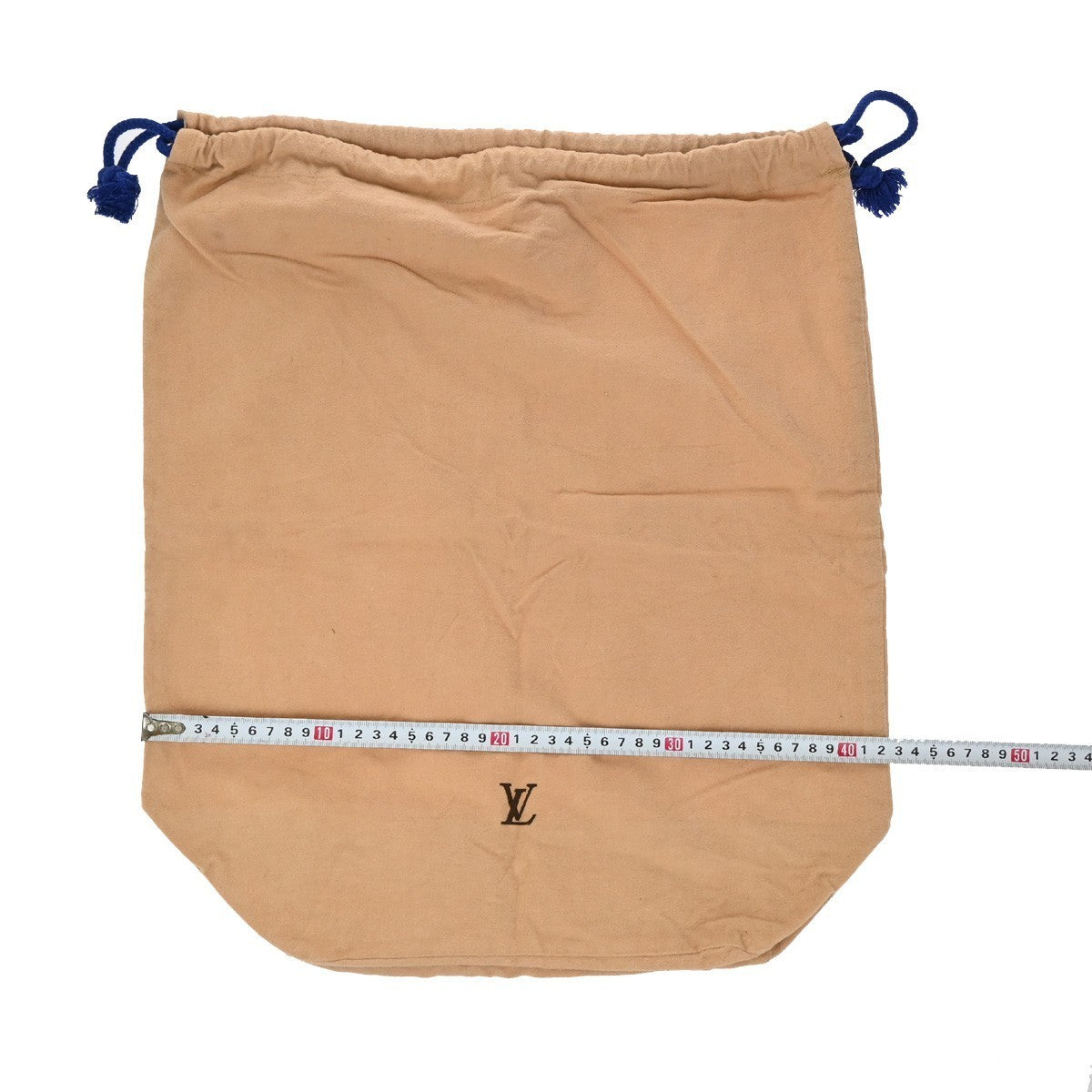 LOUIS VUITTON Logo 10 Set Dust Bag Drawstring Canvas Cotton Beige Brown 01KP237