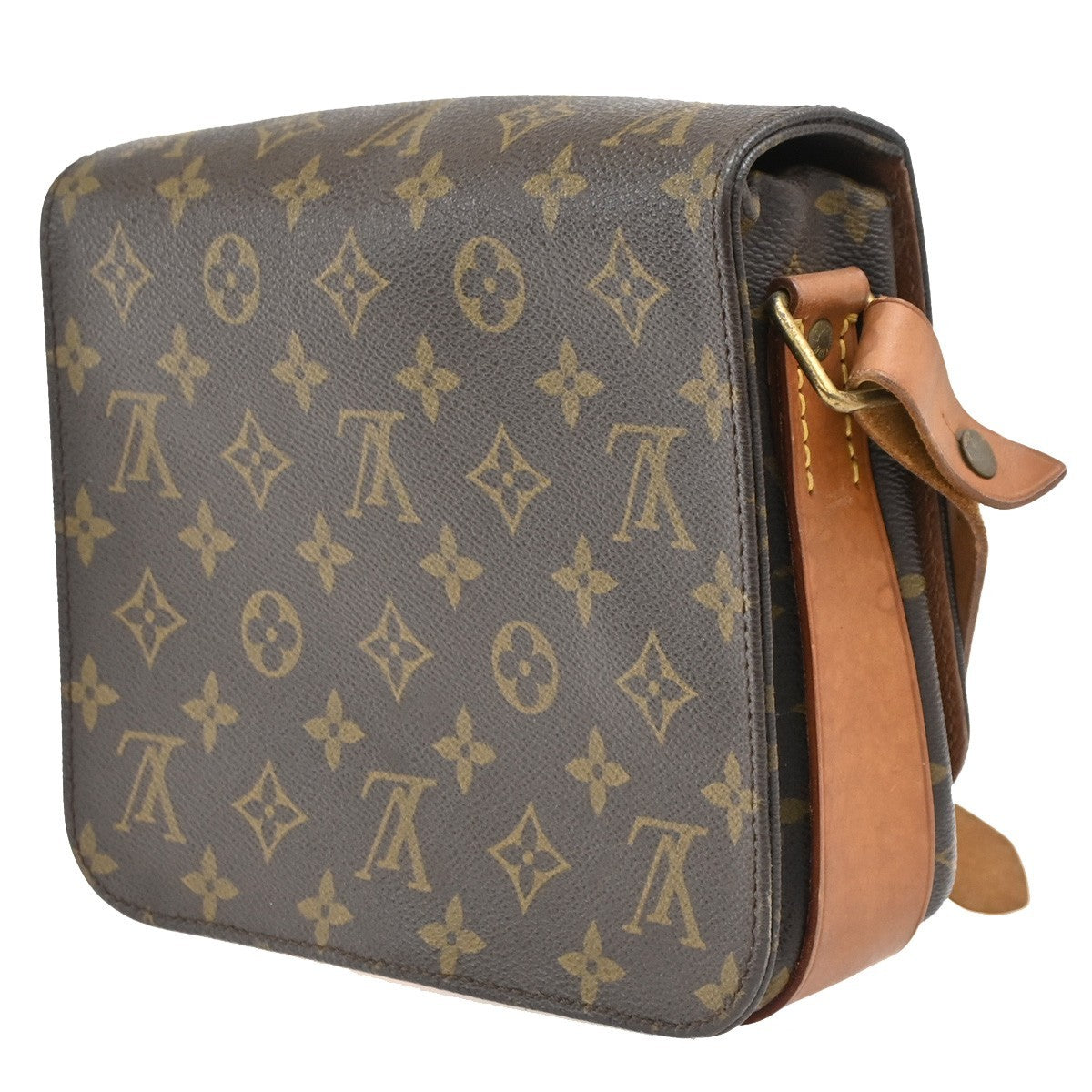 LOUIS VUITTON Cartouchiere MM Shoulder Bag Monogram Leather Brown M51253 62DA127