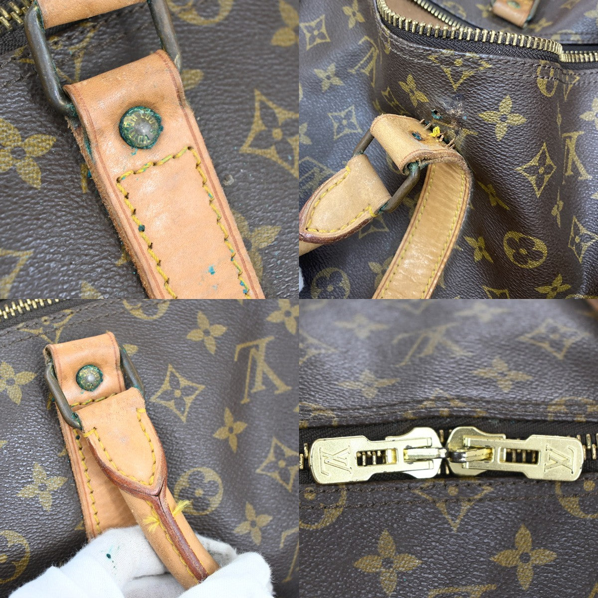 LOUIS VUITTON Keepall 60 Travel Hand Bag Monogram Leather Brown M41422 35YH344