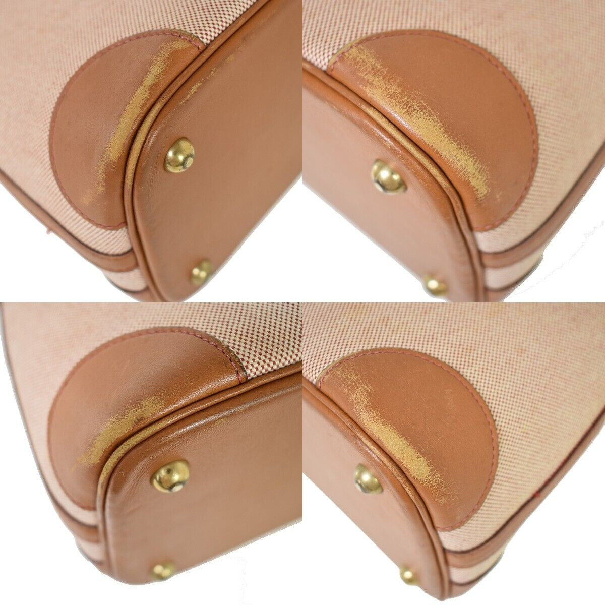 HERMES Bolide 35 Hand Bag Toile H Leather Canvas Brown Made In France 694RG054