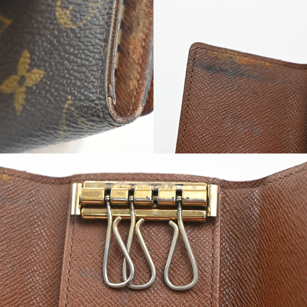 LOUIS VUITTON 3 Set Wallet Key Case Agenda Cover Monogram Epi Leather 67KC600