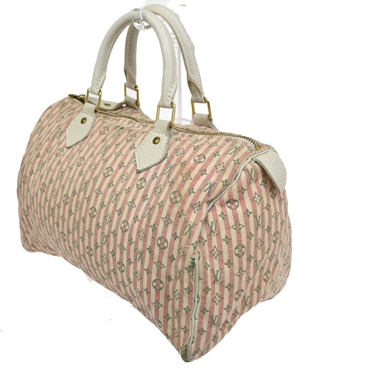LOUIS VUITTON Speedy 30 Travel Hand Bag Monogram Mini Lin Rouge M95501 32TA283