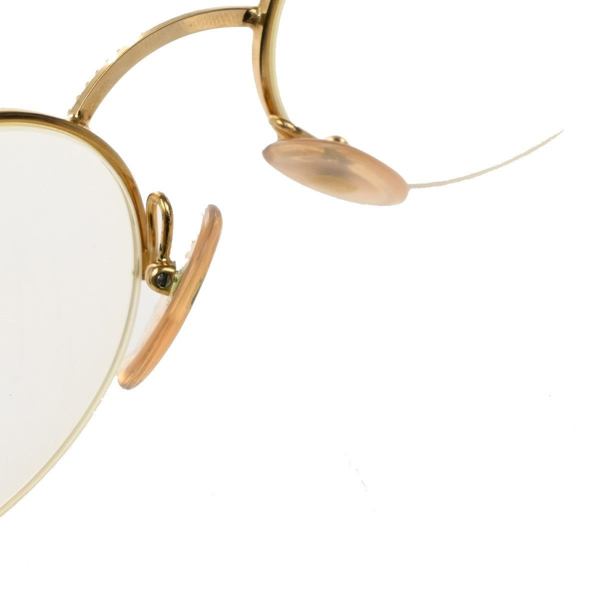 CHRISTIAN DIOR Logo Reading Glasses Eye Wear Metal Plastic Gold Red 09KP535