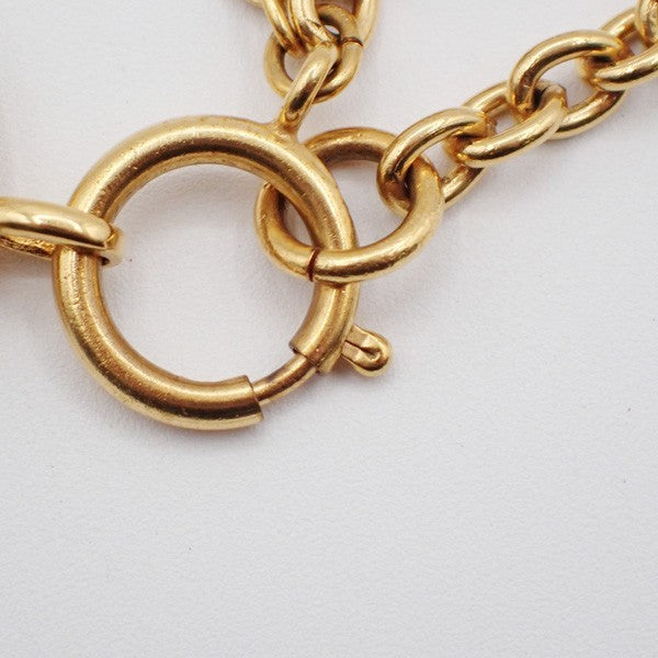 CHANEL CC Logos Chain Long Necklace Pendant Gold France Accessory 70RL693