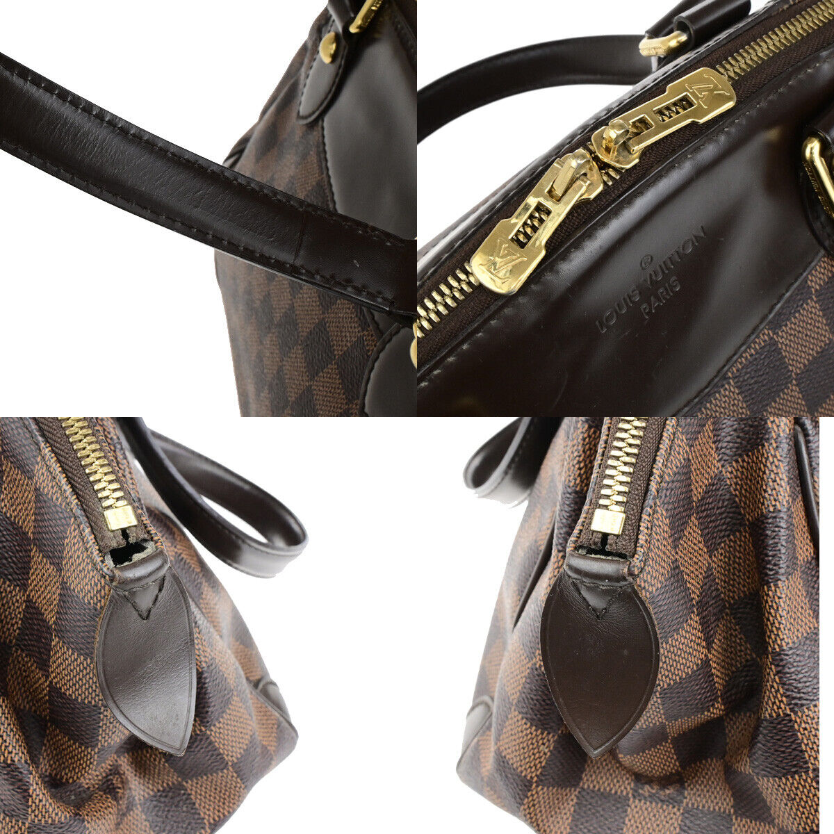 LOUIS VUITTON Verona PM Shoulder Bag Damie Ebene Leather Brown N41117 17YG695
