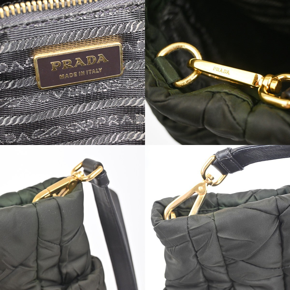 PRADA Tessuto 2Way Shoulder Hand Tote Bag Nylon Leather Brown GHW Italy 76KD027