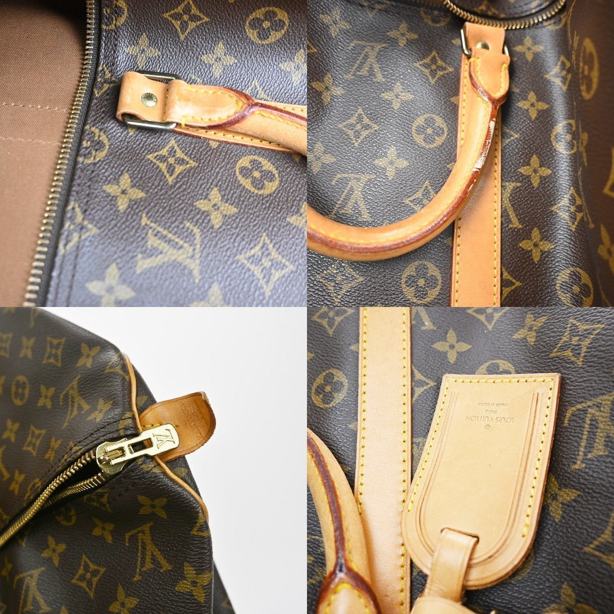LOUIS VUITTON Keepall 55 Travel Hand Bag Monogram Leather Brown M41424 14CA649