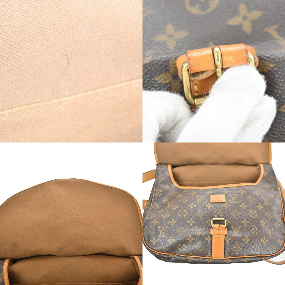 LOUIS VUITTON Saumur 35 Shoulder Bag Monogram Leather BN France M42254 74KC864