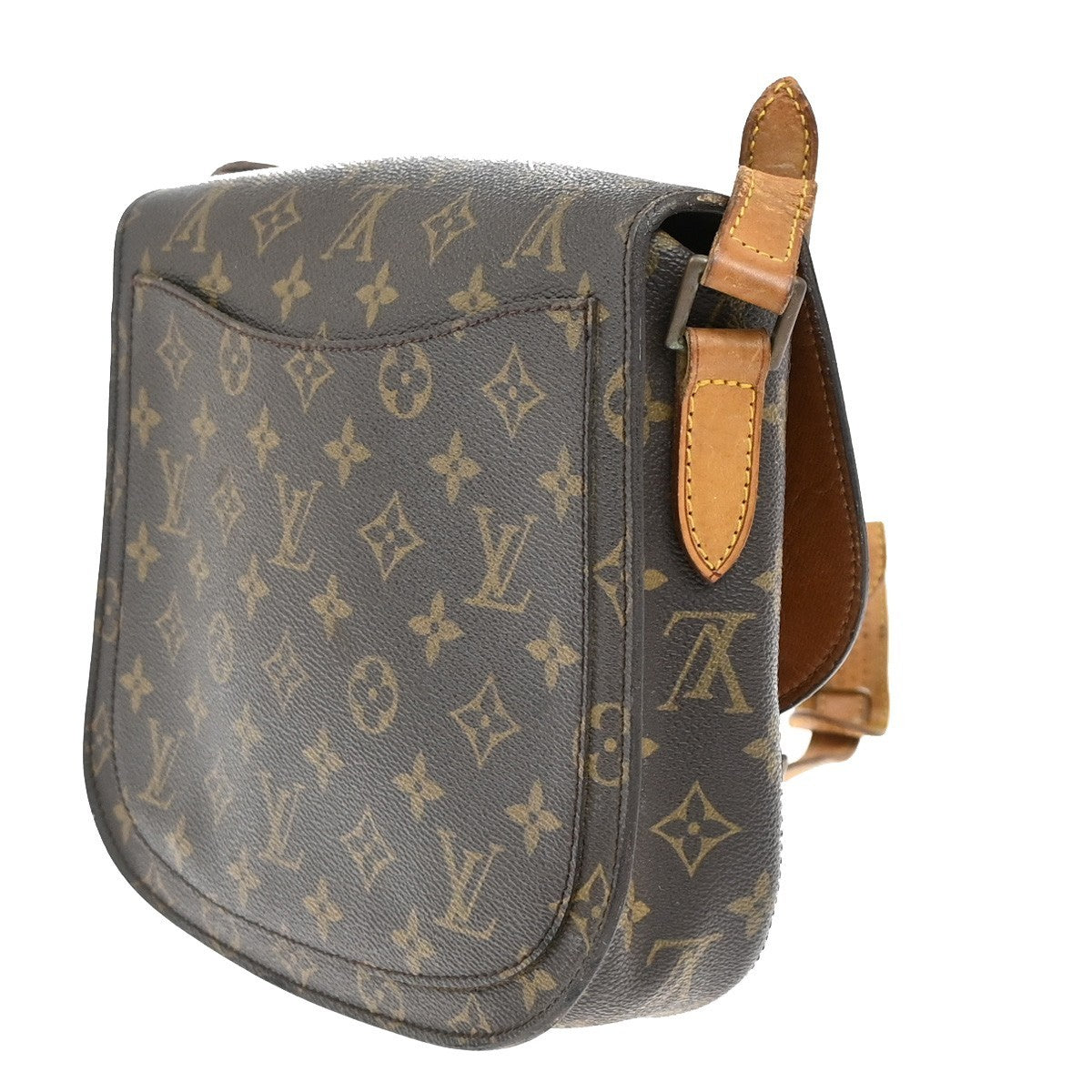 LOUIS VUITTON Saint Cloud GM Shoulder Bag Monogram Leather Brown M51242 64KP074