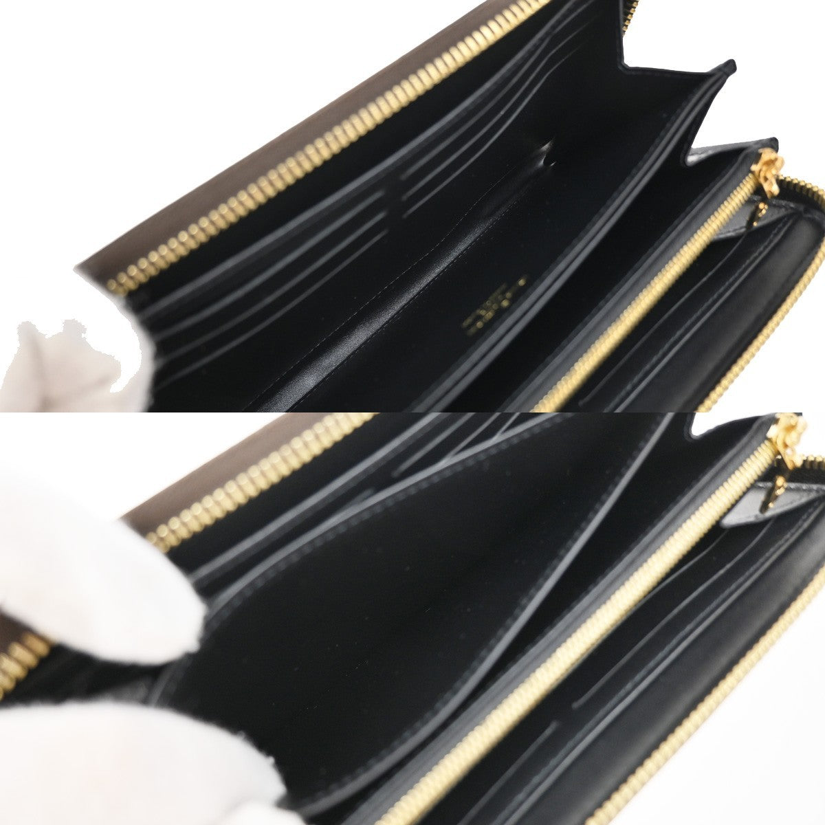 LOUIS VUITTON Zippy Wallet Monogram Giant Reverse Leather Brown M69353 93RF818