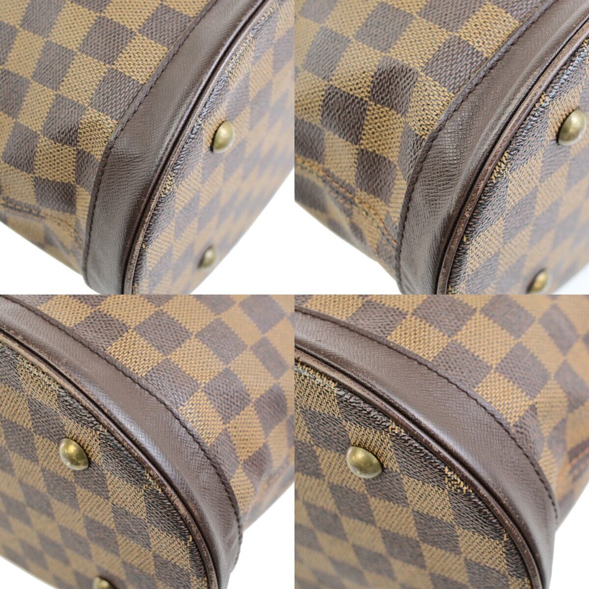 LOUIS VUITTON Marais Shoulder Bag Damier Ebene Leather Brown N42240 84EA283