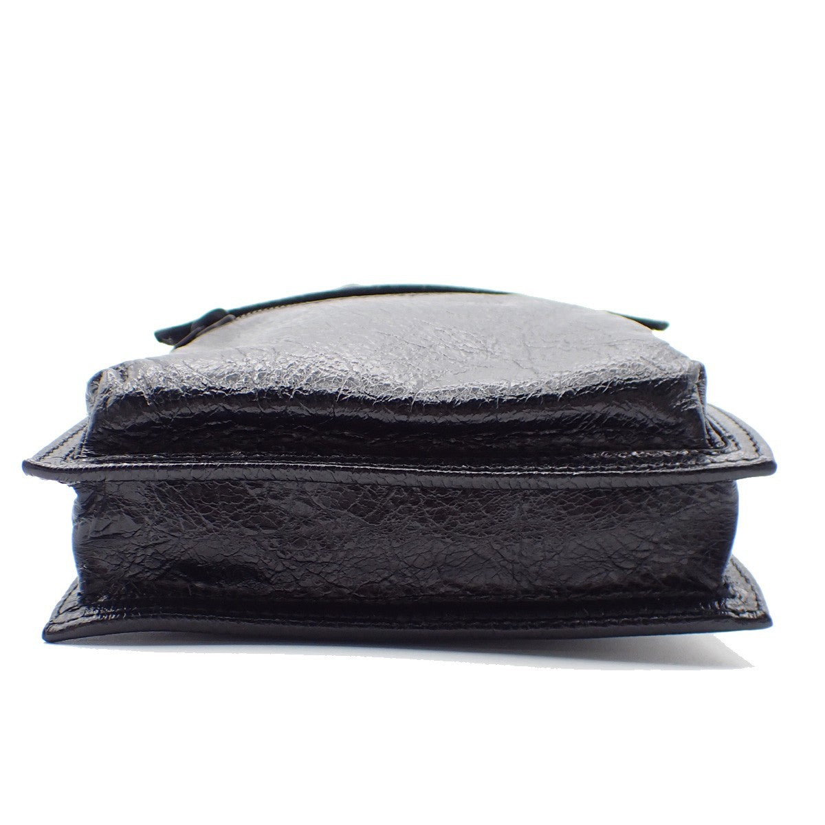 BALENCIAGA Logo EXPLORER Mini Shoulder Bag Leather Black Italy 82AA008