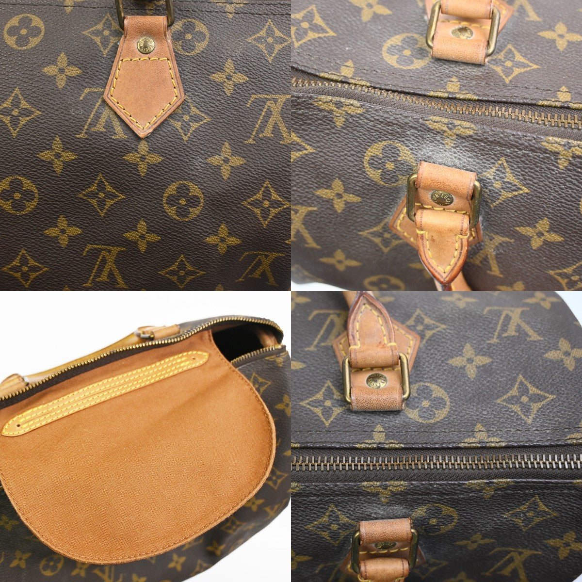 LOUIS VUITTON Speedy 30 Travel Hand Bag Monogram Leather Brown M41526  14SA082