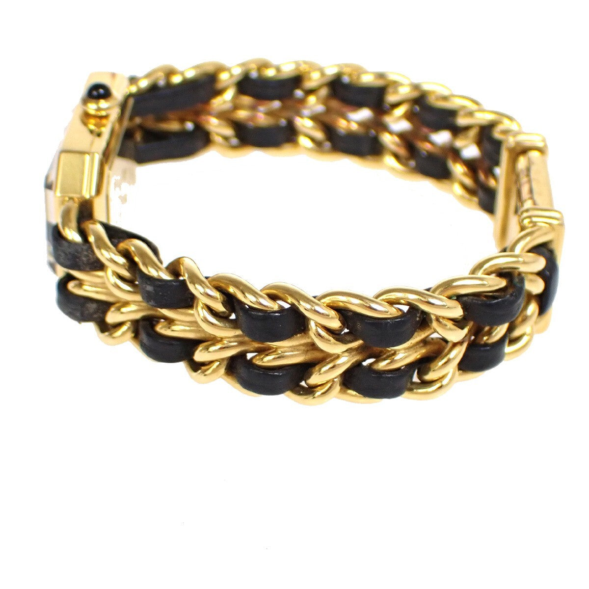CHANEL Logo Premiere Watch H0001  #M Quartz Gold-Plated Leather GHW 685LC516