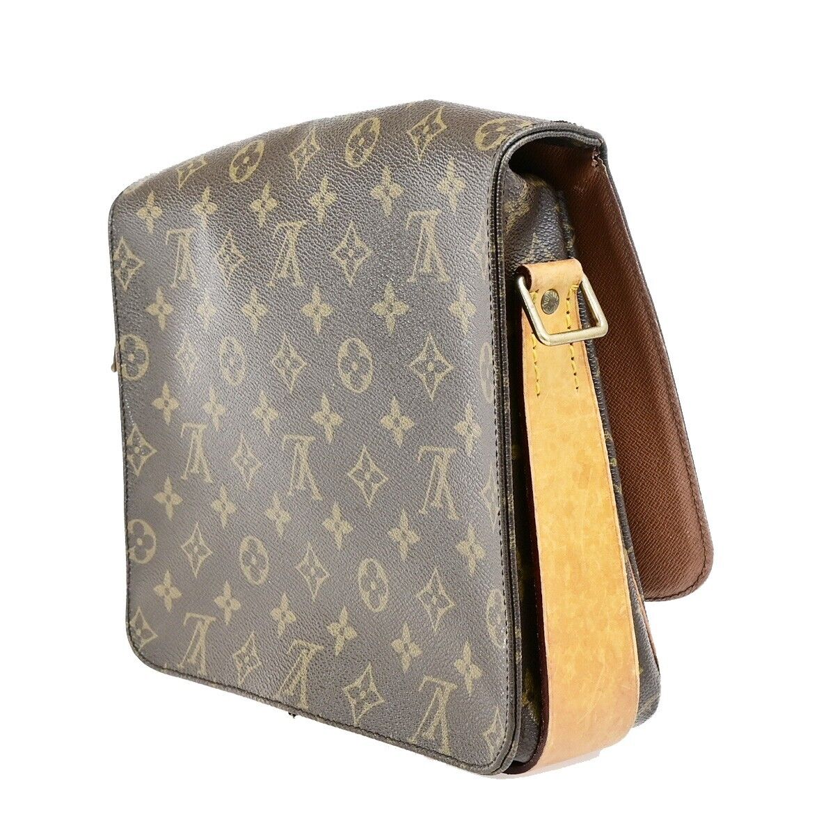 LOUIS VUITTON Cartouchiere GM Shoulder Bag Monogram Leather Brown M51252 67EC980