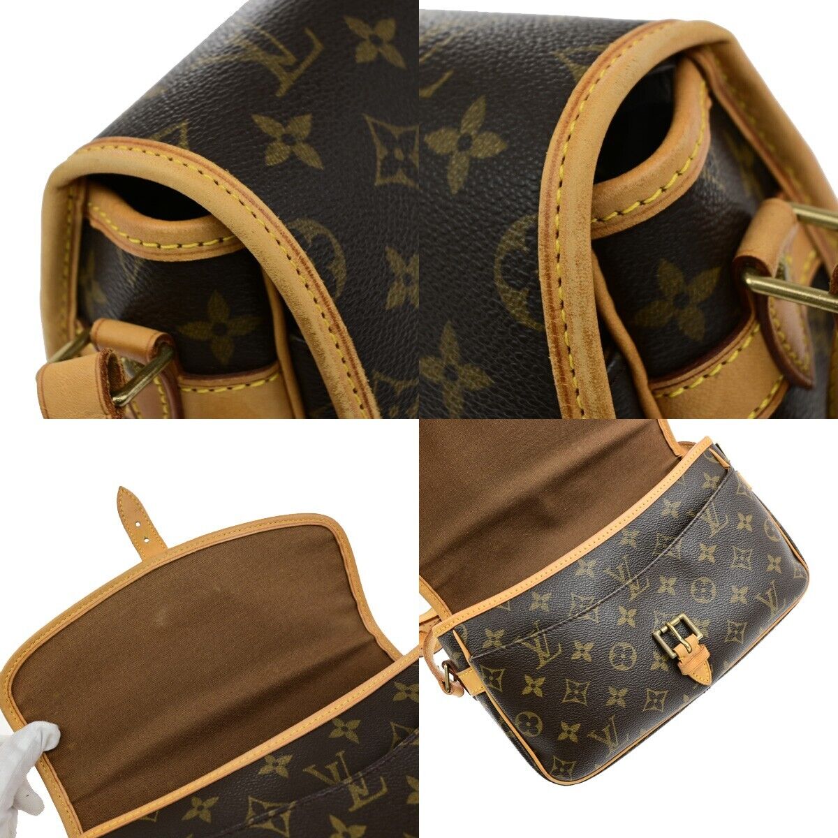 LOUIS VUITTON Sologne Crossbody Shoulder Bag Monogram Leather BN M42250 44RF232