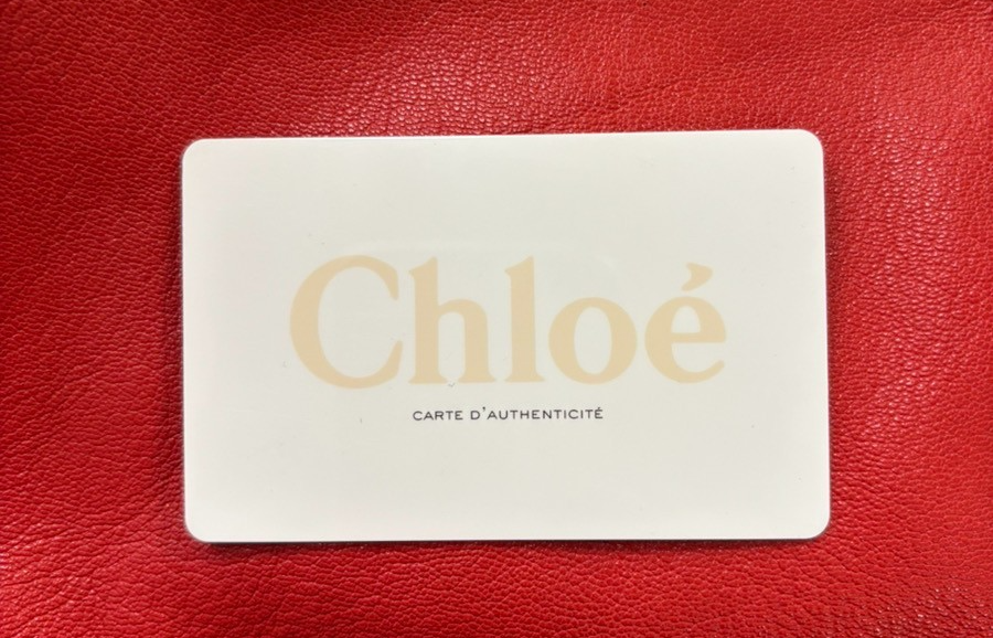 CHLOE Logo Toto Shoulder Bag Leather Red GHW 38TA667